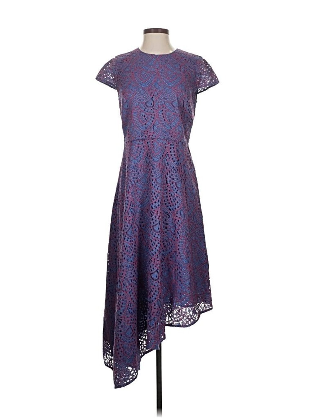 Banana Republic purple lace asymmetrical dress, size 4